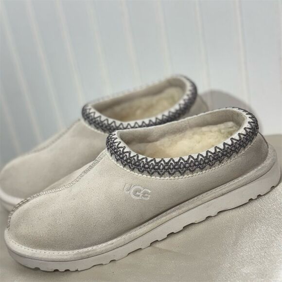 UGG Tasman Slippers Goose Light Grey Men’s US 7 / Women’s 8 Suede Sheepskin - Picture 1 of 9